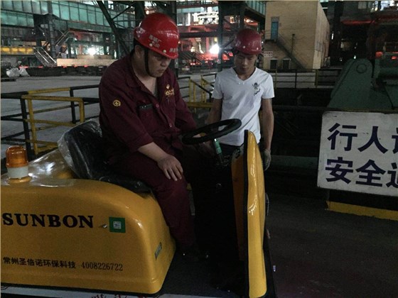 車間電動掃地車合作案例-江蘇沙鋼集團(tuán)