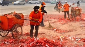 節(jié)后鞭炮息，電動掃地車為您收拾滿地殘紅