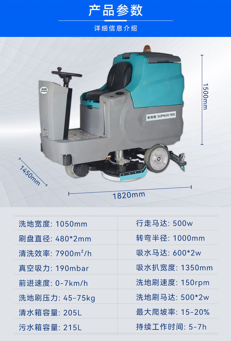 駕駛式雙盤洗地機(jī)950